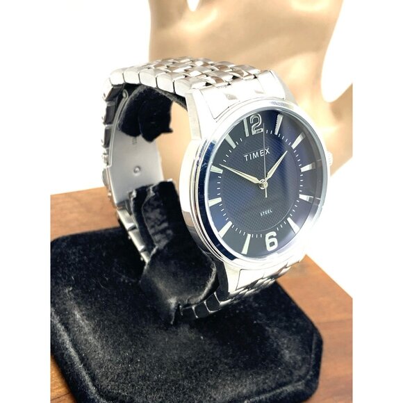 Timex Men's Watch TW2T59800 Quartz Blue Dial Silver Tone Stainless Steel 40mm - Picture 13 of 13